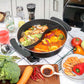 Electric Fry Pan with Cooking Divider, 3.5L Capacity, Non-Stick