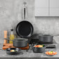 8-Piece Cookware Set with Non-stick Coating and Glass Lids