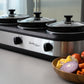 3-Pot Slow Cooker w/ 2.5L Capacity Each, 405W, 3 Warming Settings