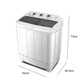 Portable Twin Tub Washing Machine with Rinse and Self-drain Function