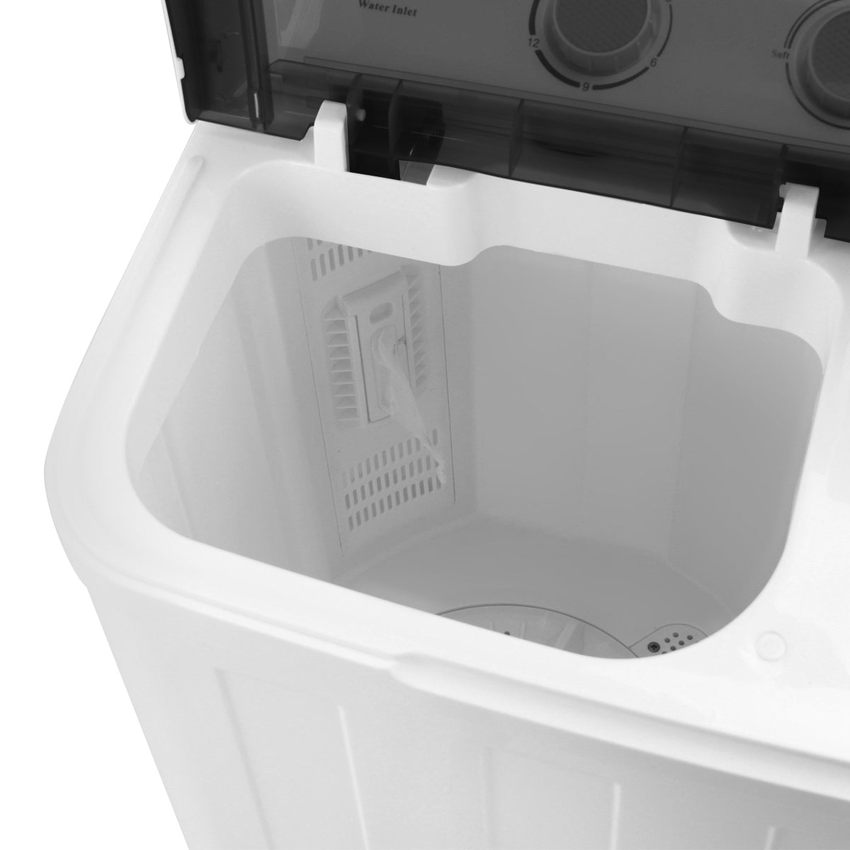 Portable Twin Tub Washing Machine with Rinse and Self-drain Function