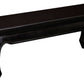 Dynasty Solid Mahogany Timber Opium Leg Bench 128 x 35 (Chocolate)