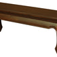 Dynasty Solid Mahogany Timber Opium Leg Bench 128 x 35(Mahogany)