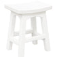 Tokyo Solid Mahogan Timber Footstool (White)