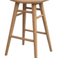 Aria Oval Solid Mindi Kitchen Counter Stool (Natural)