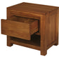 Amsterdam Solid Mahogany Timber 1 Drawer Bedside Table (Light Pecan)