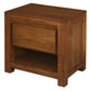 Amsterdam Solid Mahogany Timber 1 Drawer Bedside Table (Light Pecan)