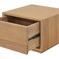 Oscar 1 Drawer Low Bedside Table (Natural)