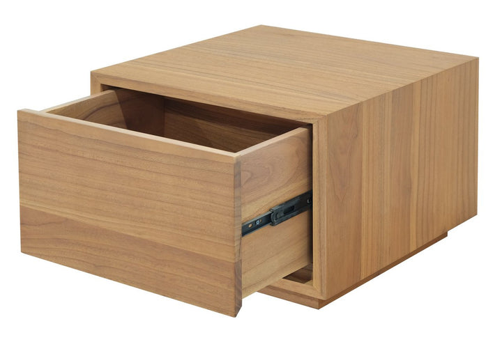 Oscar 1 Drawer Low Bedside Table (Natural)