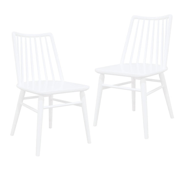 Riviera Solid Oak Dining Chair - Set of 2 (White)