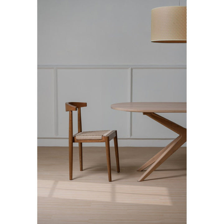 Arden Solid Oak Dining Chair with Loom (Almond)