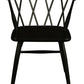 Sierra Cross Back Oak Chair - Set of 2 (Black)