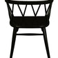 Sierra Cross Back Oak Chair - Set of 2 (Black)