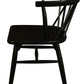 Sierra Cross Back Oak Chair - Set of 2 (Black)