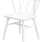 Sierra Cross Back Oak Chair - Set of 2 (White)