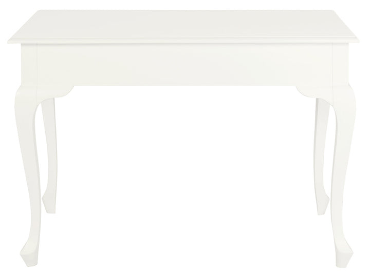 Queen Anne 2 Drawer Desk (White)