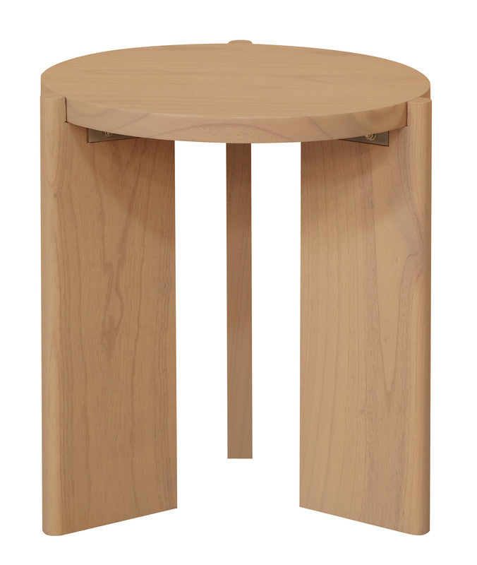 Apollo Round Solid Timber Side Table (Natural)