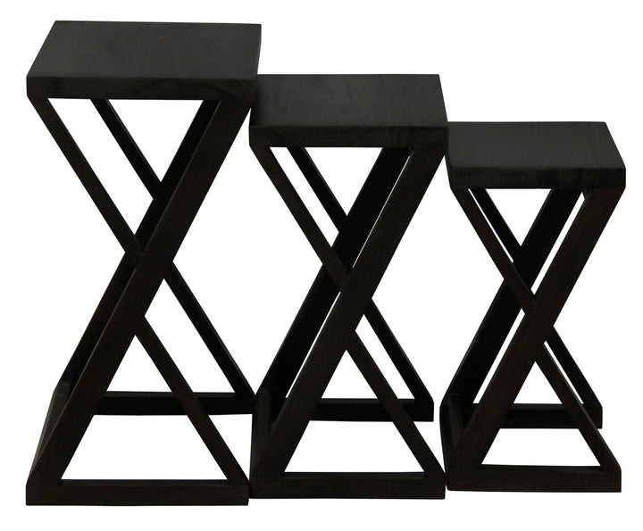 Manhattan Nest of Tables - Set of 3 (Chocolate)