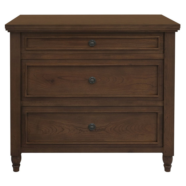 Beau 3 Drawer Solid White Cedar Turn Leg Dresser (Walnut)