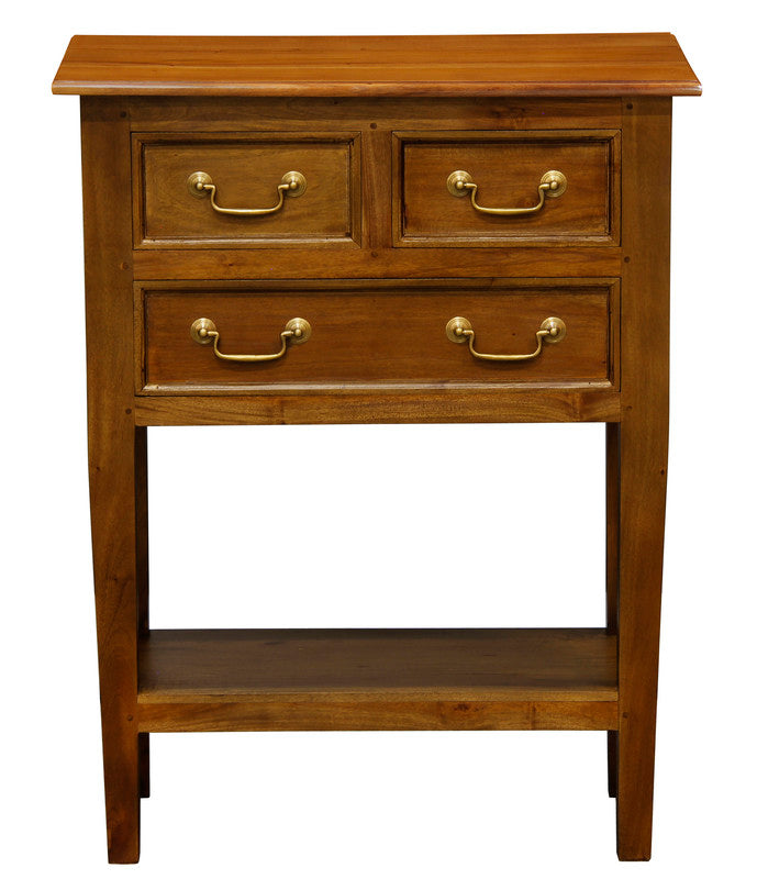 Tasmania 3 Drawer Sofa Table - Light Pecan