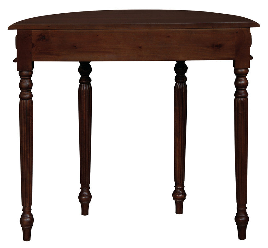 Huntley Turn Leg Half Round Sofa Table (Mahogany)