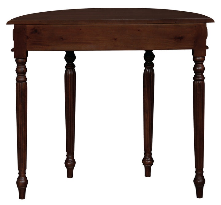 Huntley Turn Leg Half Round Sofa Table (Mahogany)