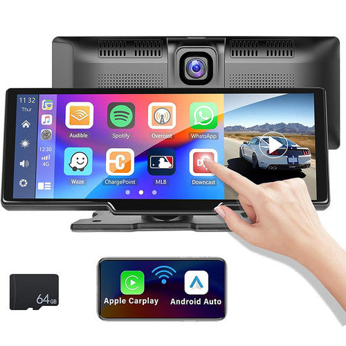 10.26" 4K Car Camera Carplay Android Car GPS Navigation Dashboard Video Recorder