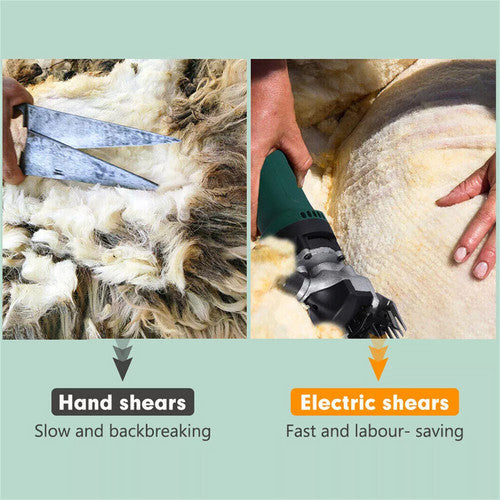 690W Electric Sheep Shears 2400R/Min 6 Speed Grooming Kit with 8 Grids Heat AU