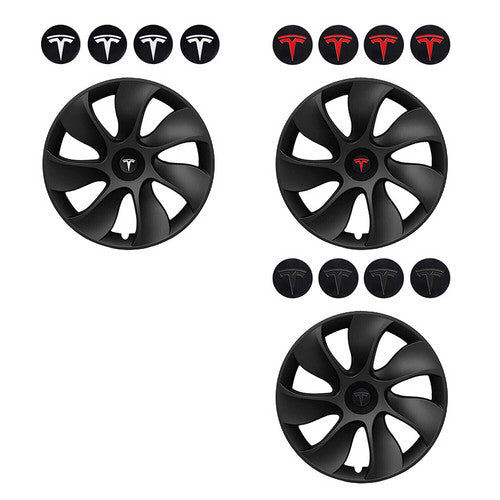 Tesla Y hub cap 4 black and fit Model 3/Y central control rear storage box push-pull