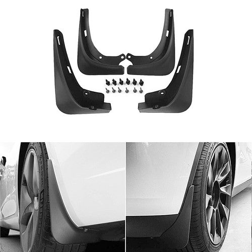 Tesla model 3 front and rear PP PVC fender 4 installation and fit Model 3/Y central control front storage box push-pull