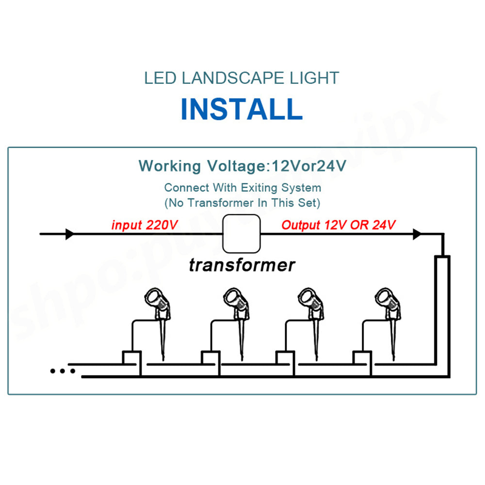 10X 12V LED waterproof Outdoor Garden Spotlights landscape light Lamp Yard Flood