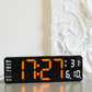 13" Orange Large Digital Big Jumbo LED Wall Desk Clock Display With Temperature Calendar