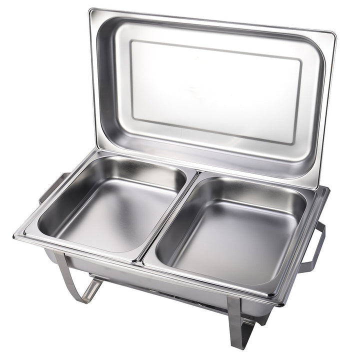 9L Chafing Dish Set Buffet Pan Bain Marie Bow Stainless Steel Food Warmer