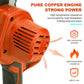 6" Mini Orange Cordless Electric Chainsaw 2X Battery-Powered Wood Cutter Rechargeable