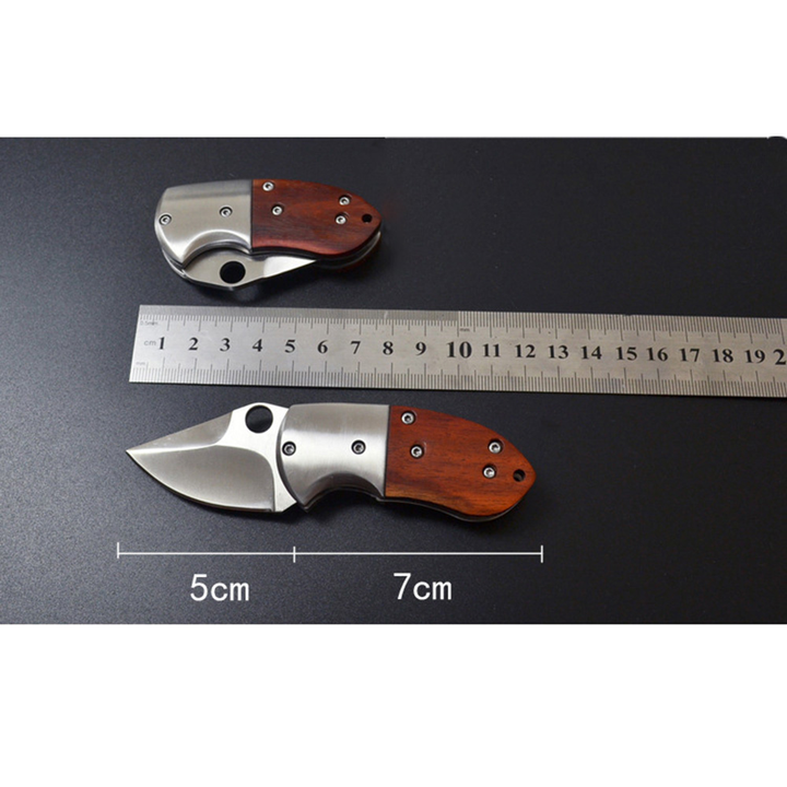 Small Mini Stainless Steel Folding Pocket Knife Keychain Blade Outdoor Survival Tactical Camping