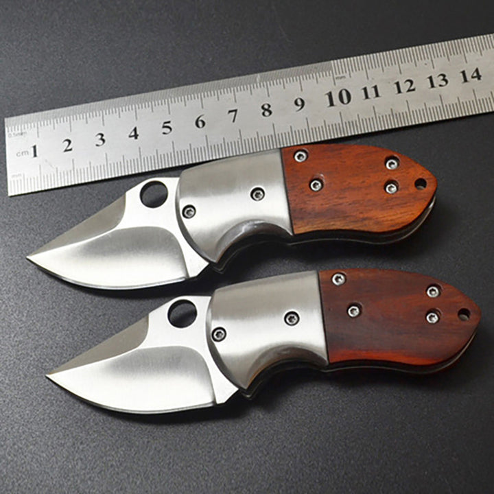 Small Mini Stainless Steel Folding Pocket Knife Keychain Blade Outdoor Survival Tactical Camping