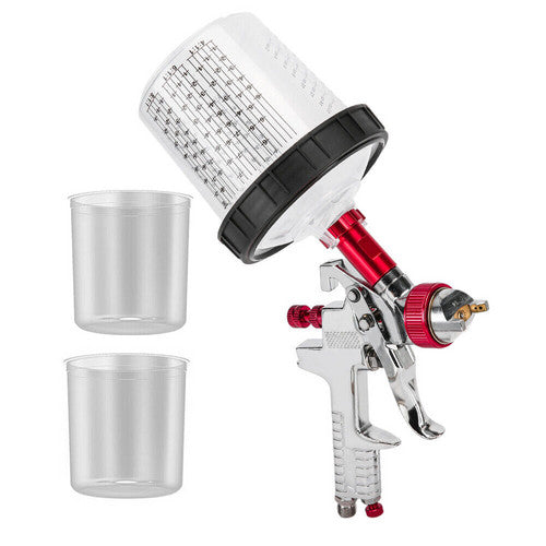 Air HVLP Spray Gun Paint Gun 600CC Gravity Feed Cup 1.4mm 1.7mm 2mm Tip AU Stock