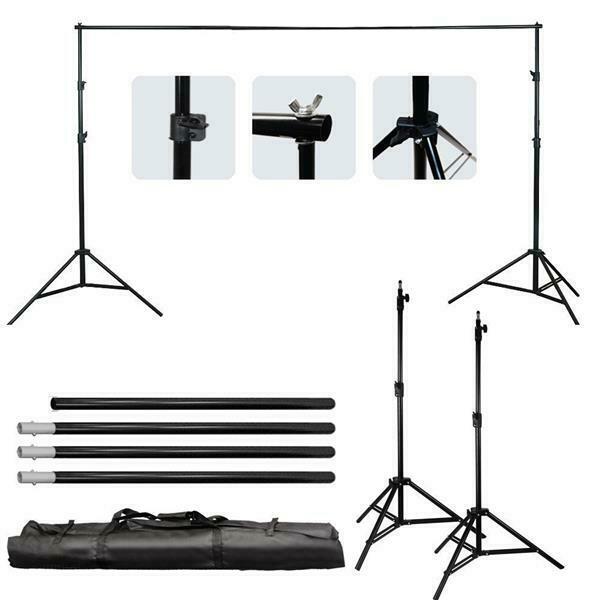 Adjustable Background 2*3m Backdrop Support Stand Photo Studio Crossbar Set