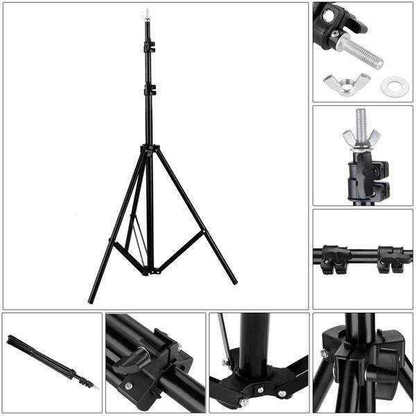 Adjustable Background 2*3m Backdrop Support Stand Photo Studio Crossbar Set