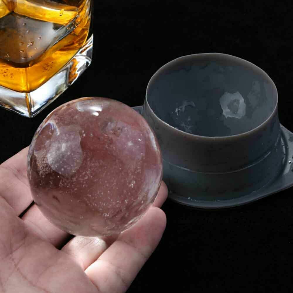 2pcs grey Silicone Ice Ball Mold Sphere Cube Maker Mould Jelly Whiskey Cocktail