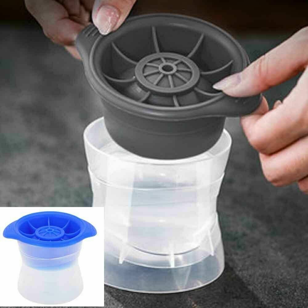 2pcs Silicone Ice Ball Mold Sphere Cube Maker Mould Jelly Whiskey Cocktail