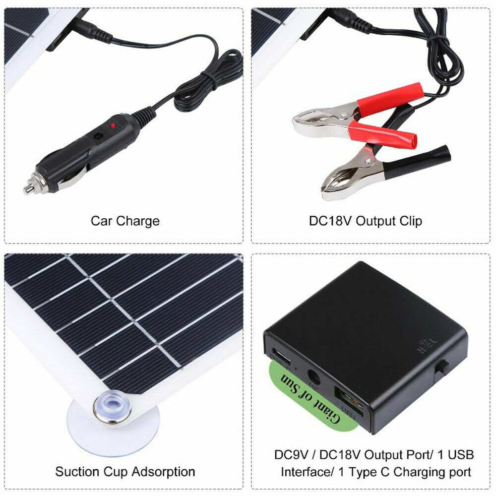 200W 12V Solar Panel Kit With Regulator 200 watt Mono Caravan Camping Charger