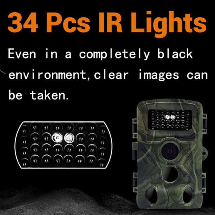 Trail Camera Game Wildlife Scouting Hunting Cam Night Vision 36MP 1080P