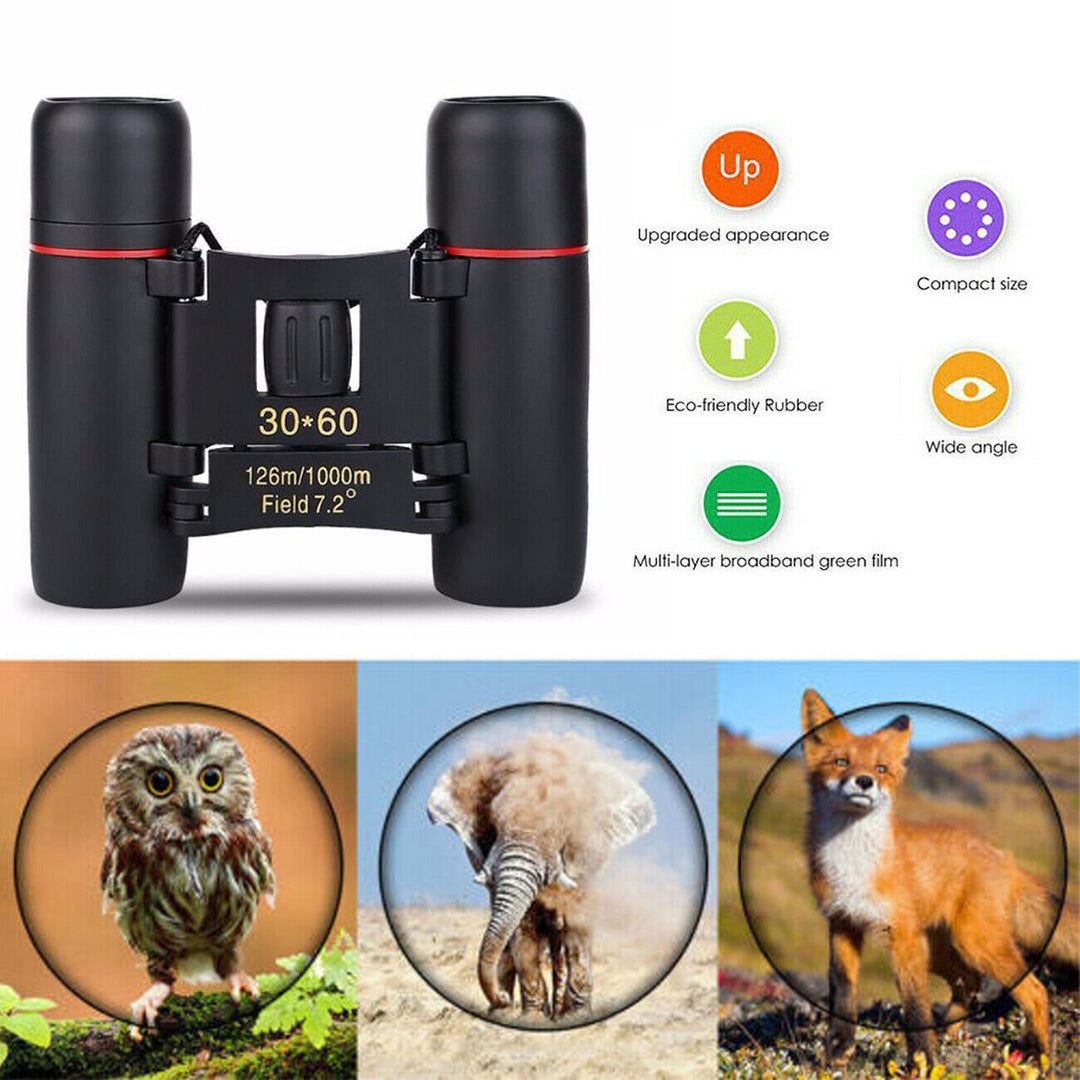 Mini Zoom Binoculars 30x60 Outdoor Travel Hunting Day/Night HD Vision Telescope