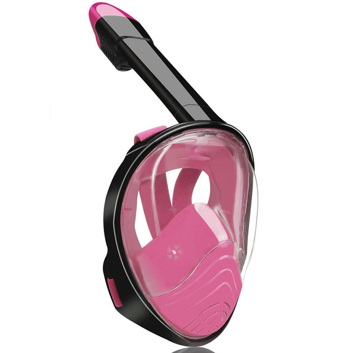 Pink Full Face Snorkel Mask Swimming Breath Dry Diving Goggle Scuba Glass Anti-Fog AU L