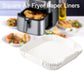 50PCS  Square white Box Air Fryer Disposable Paper Liner Non-Stick Pan Parchment Baking Paper