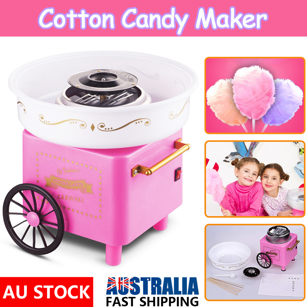 Electric Fairy Cotton Candy Maker Pink Floss Home Machine Sugar for Kids Party