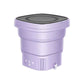 Mini Washing Machine Bucket Folding Portable Laundry Machine Clothes Washing purple