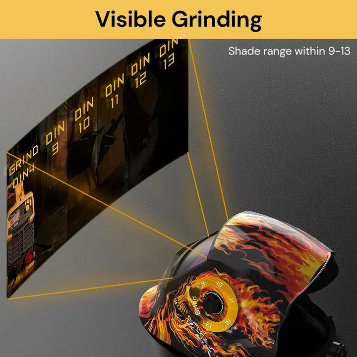 Lame skull Solar Welding Helmet Auto Darkening Welder Soldering Lens ARC TIG MIG MAG Mask