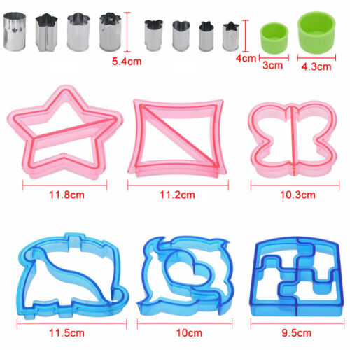 31 PCS Sandwich Cutter Kids DIY Toast Mold Bread Food Moulds Xmas Gift